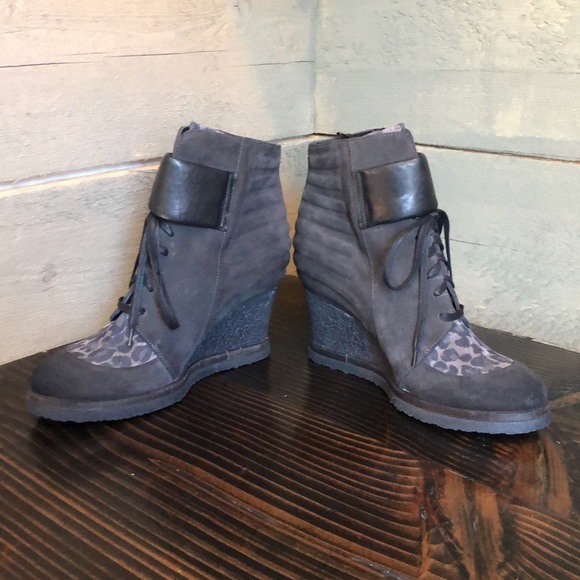 Made in Italy Vic Wedge Leather Sneakers - Picture 4 of 14